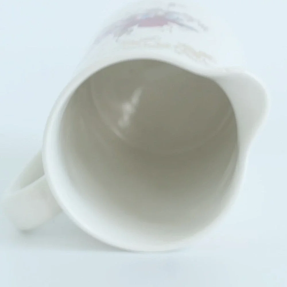 Lord Nelson Pottery Ceramic Pitcher Gold Filigree Cream England 6.5in 1972‎
